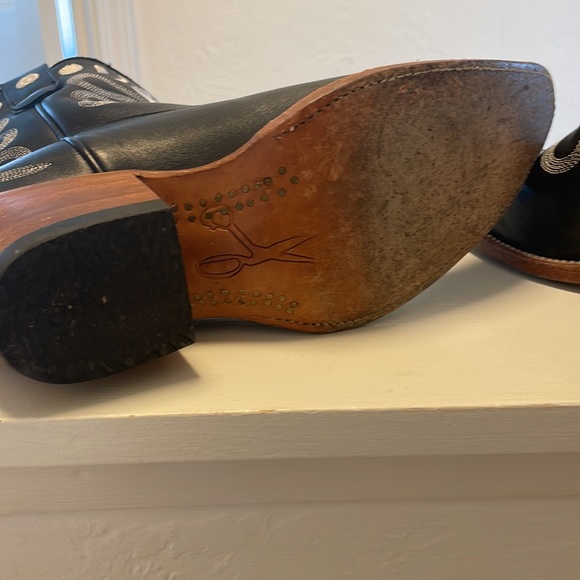 PS Kaufman Black Leather Western Boots - Picture 5 of 5